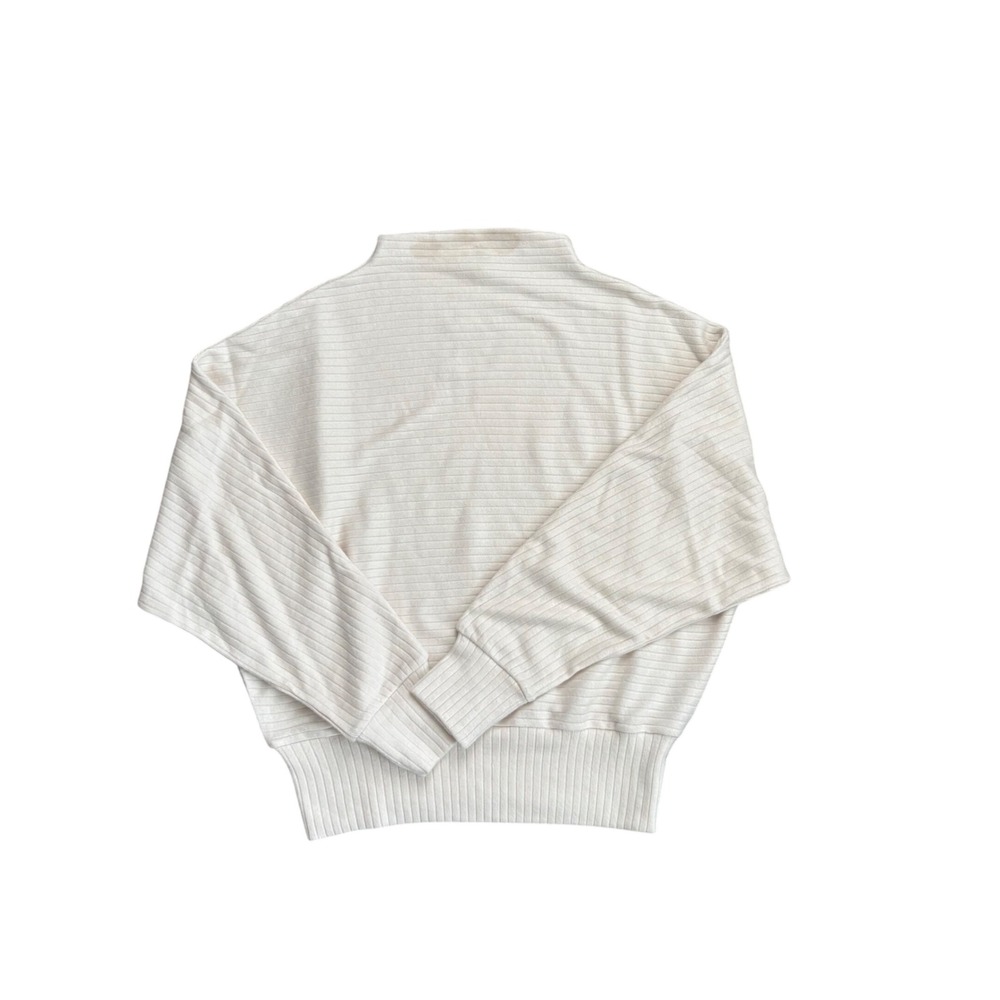 Madewell Ribbed Mockneck Dolman Top Womens Medium Cream NY313